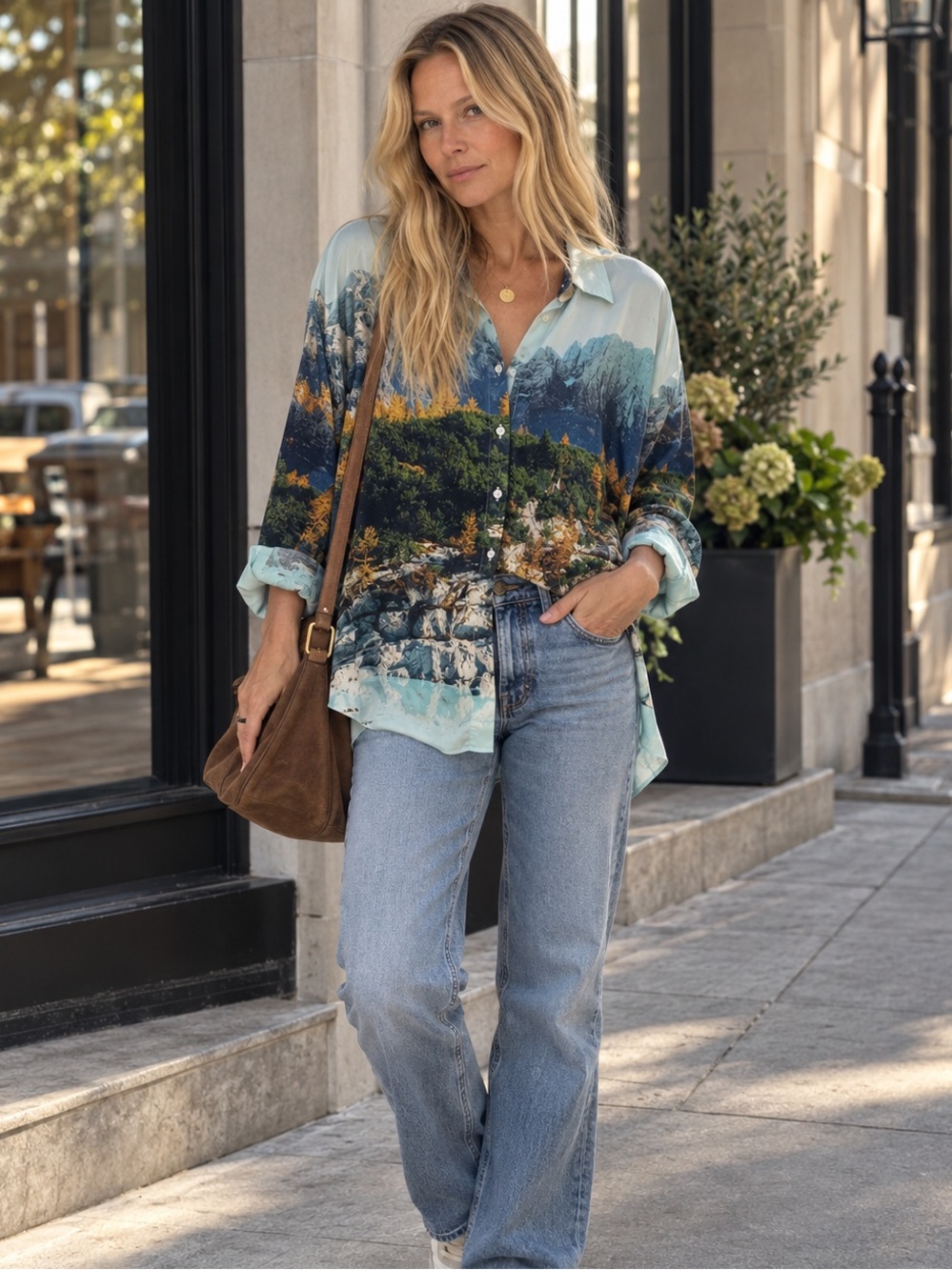 Mountain Scene Blouse